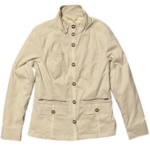 Prana Women Cryptic Stone Beige Water Resistant Field Jacket Size Medium NWT